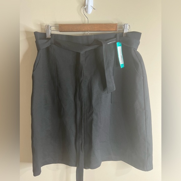 NWT gilli black knit skirt with belt XXL - Picture 1 of 9